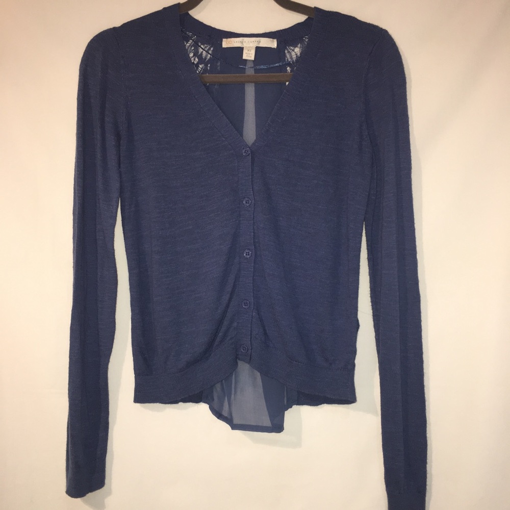 Lauren Conrad Lace Back Cardigan
